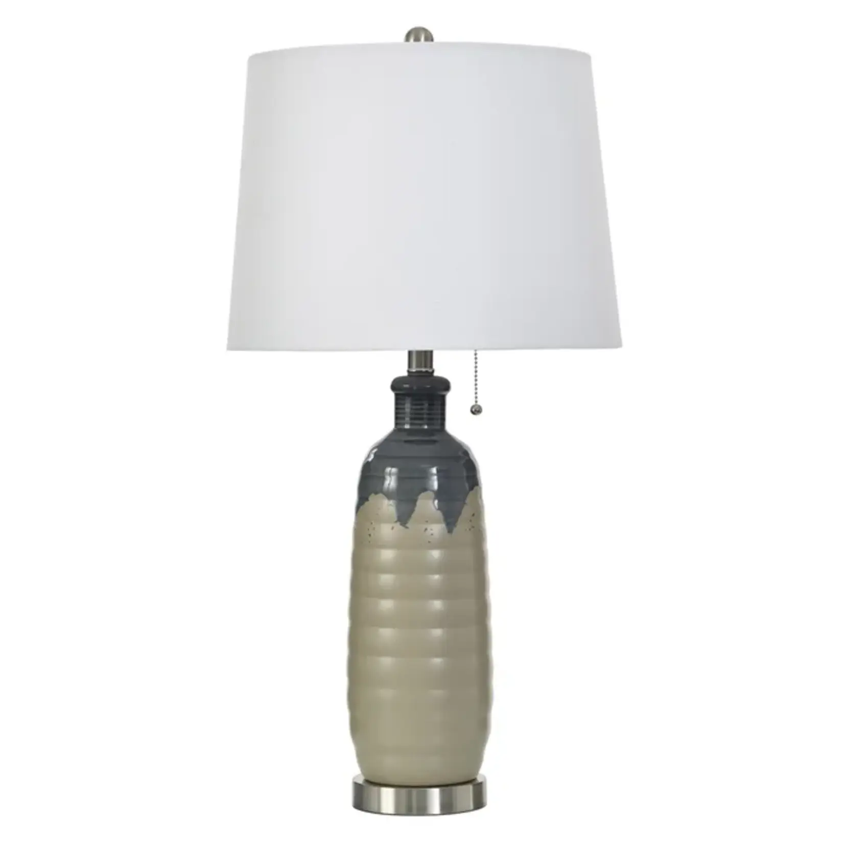 Stylecraft Spiked Sage Ceramic & Steel Table Lamp