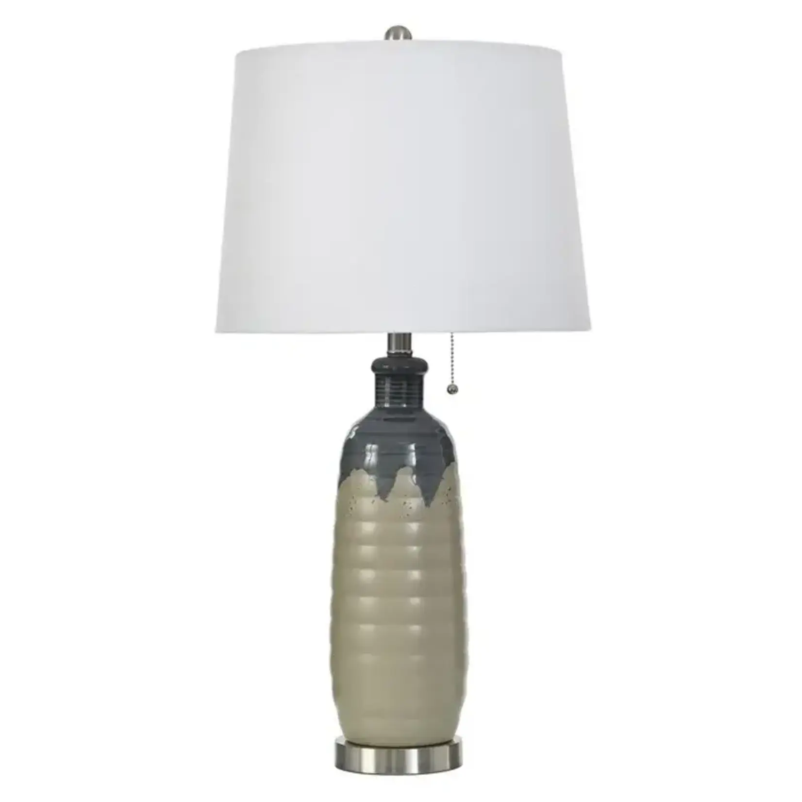 Stylecraft Spiked Sage Ceramic & Steel Table Lamp