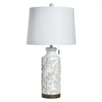 Stylecraft Old White Distressed Resin Table Lamp