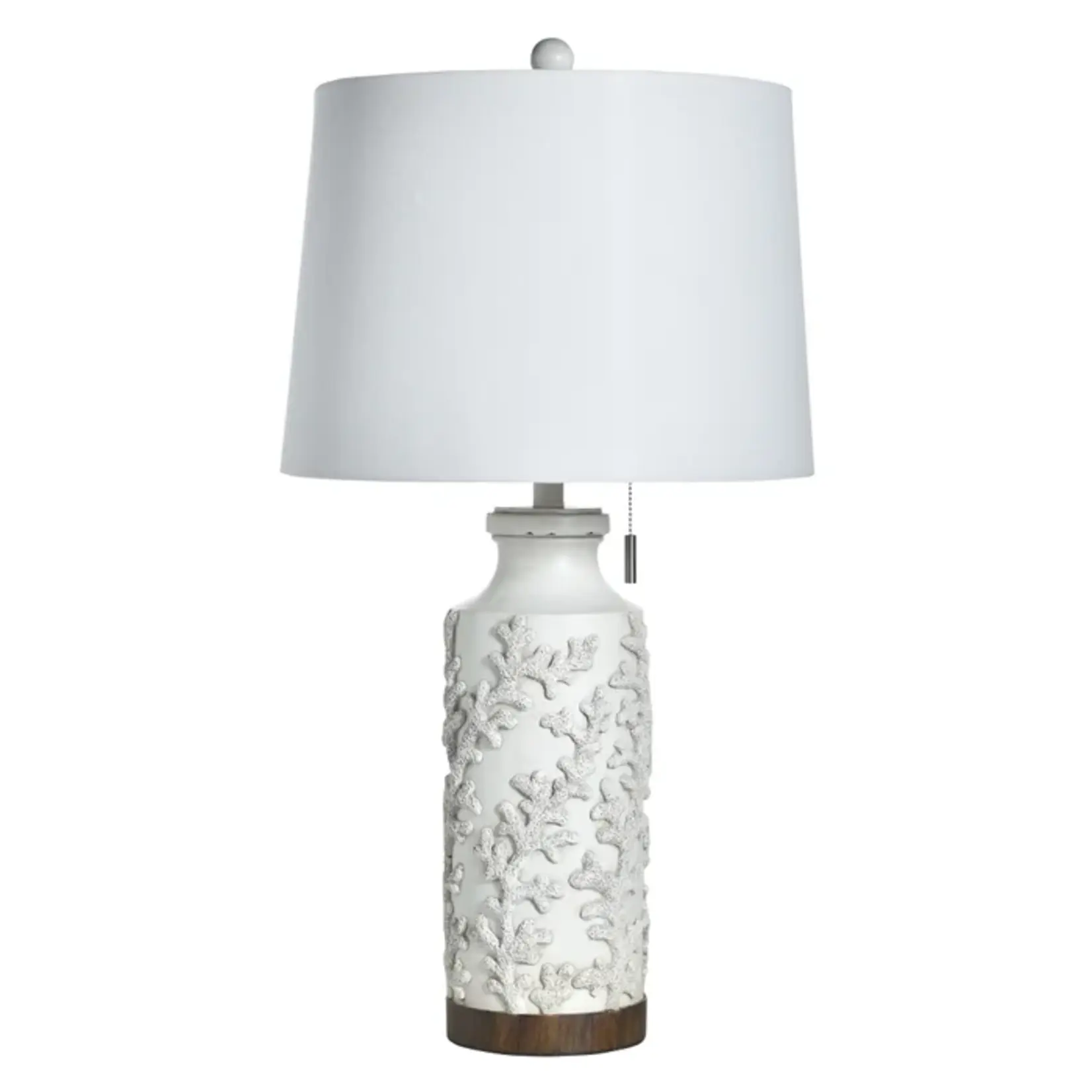 Stylecraft Old White Distressed Resin Table Lamp