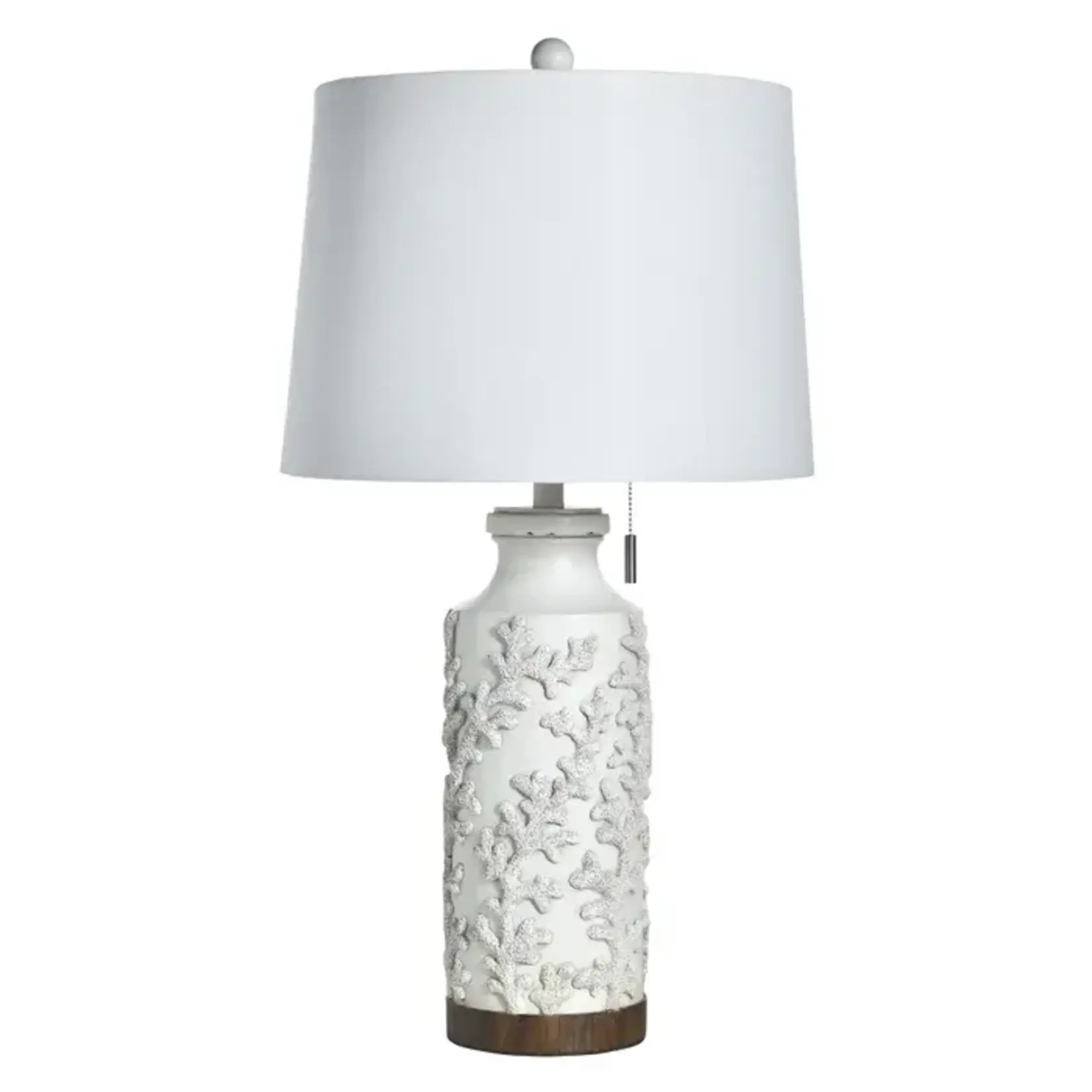 Stylecraft Old White Distressed Resin Table Lamp