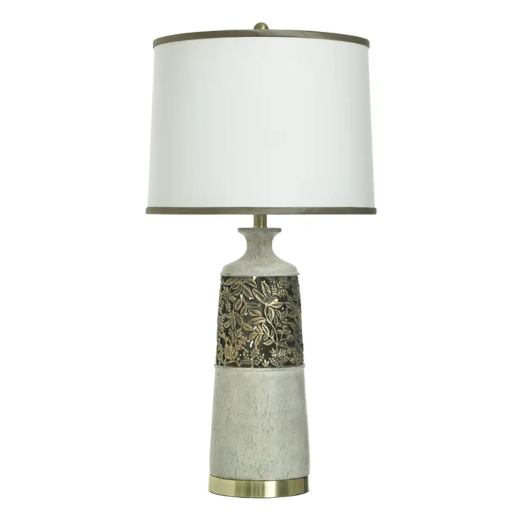 Stylecraft Patras Cream Resin Table Lamp