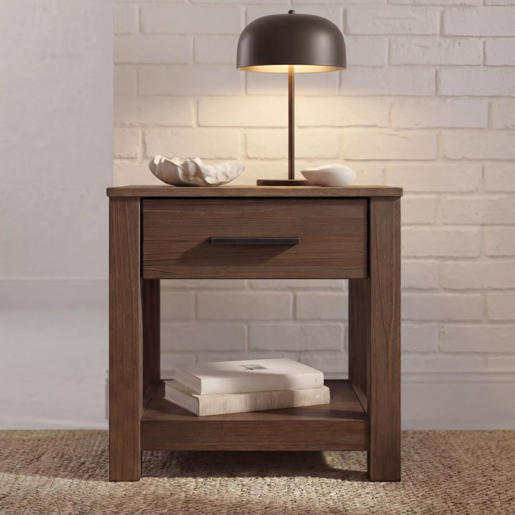 GrainWood Loft Nightstand - Brushed Mocha