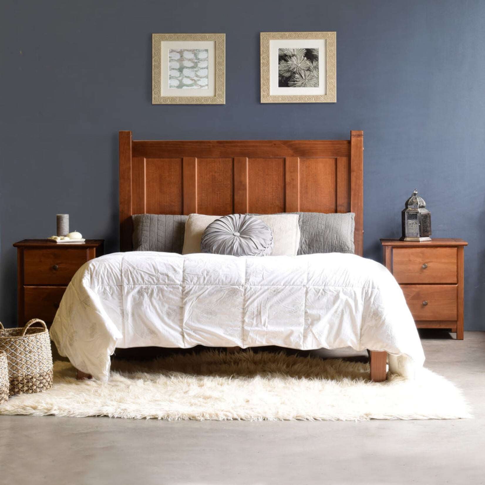 GrainWood Shaker Full Bed - Walnut