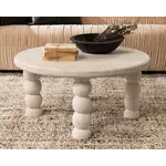 Classic Home Adir 36" Round Coffee Table Cream