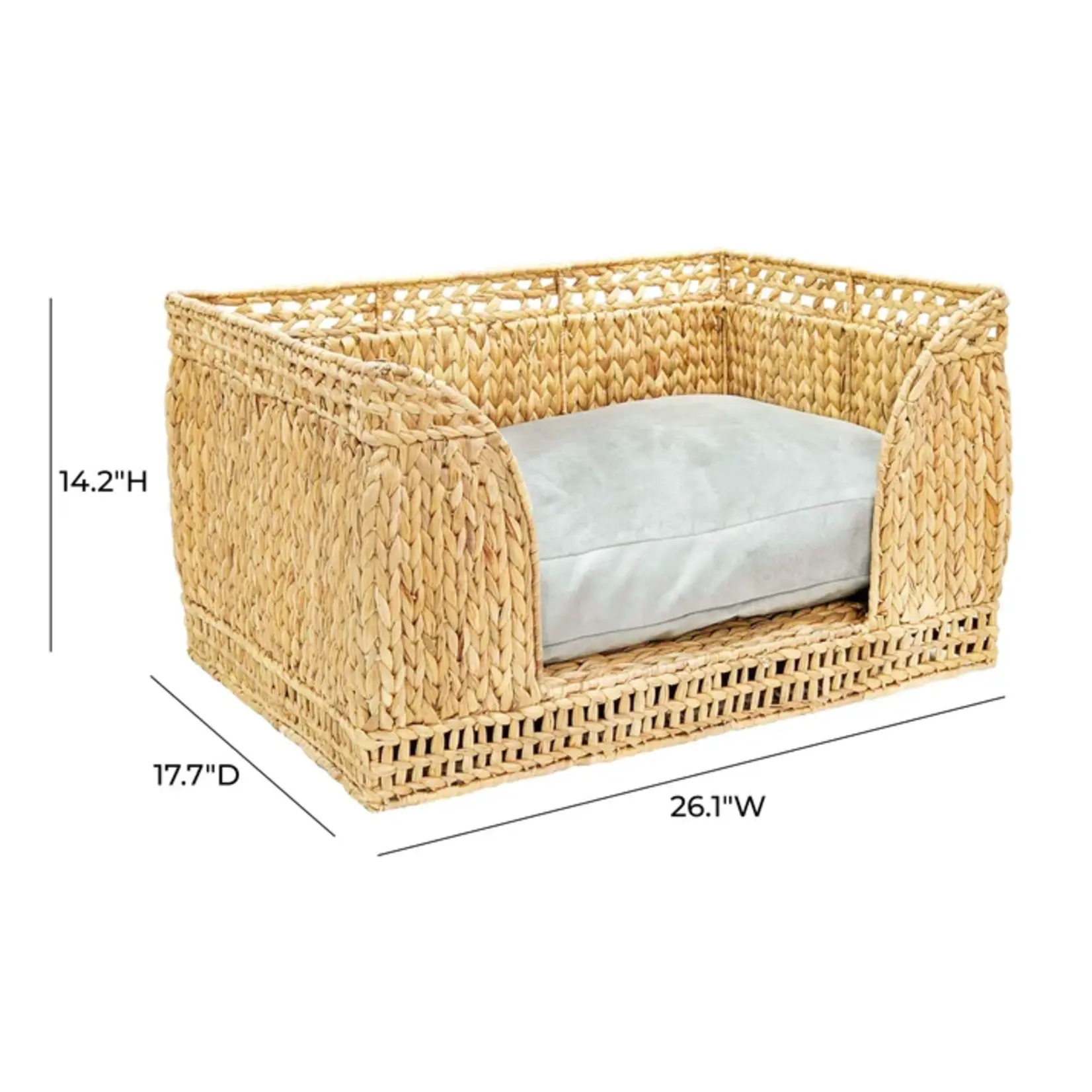 TOV Milou Rattan Small Pet Bed