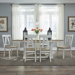 Liberty Furniture Lindsey Farm 7pc Trestle Table Set White