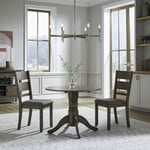 Liberty Furniture Brook Bay Sand Stone Drop Leaf  Set w/Uph Side Chairs