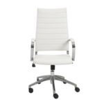 EuroStyle Axel HB Office Chair WHT PU/ALUM