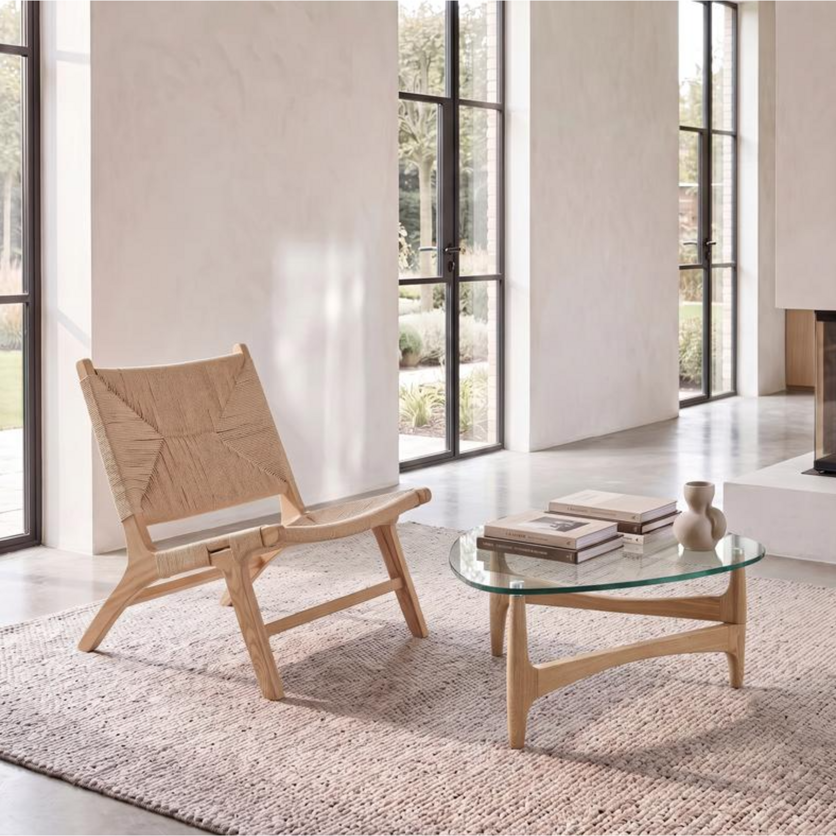 EuroStyle Ledell 35 inch Coffee Table Natural