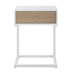 EuroStyle DAEG 18 Side Table WHT/OAK