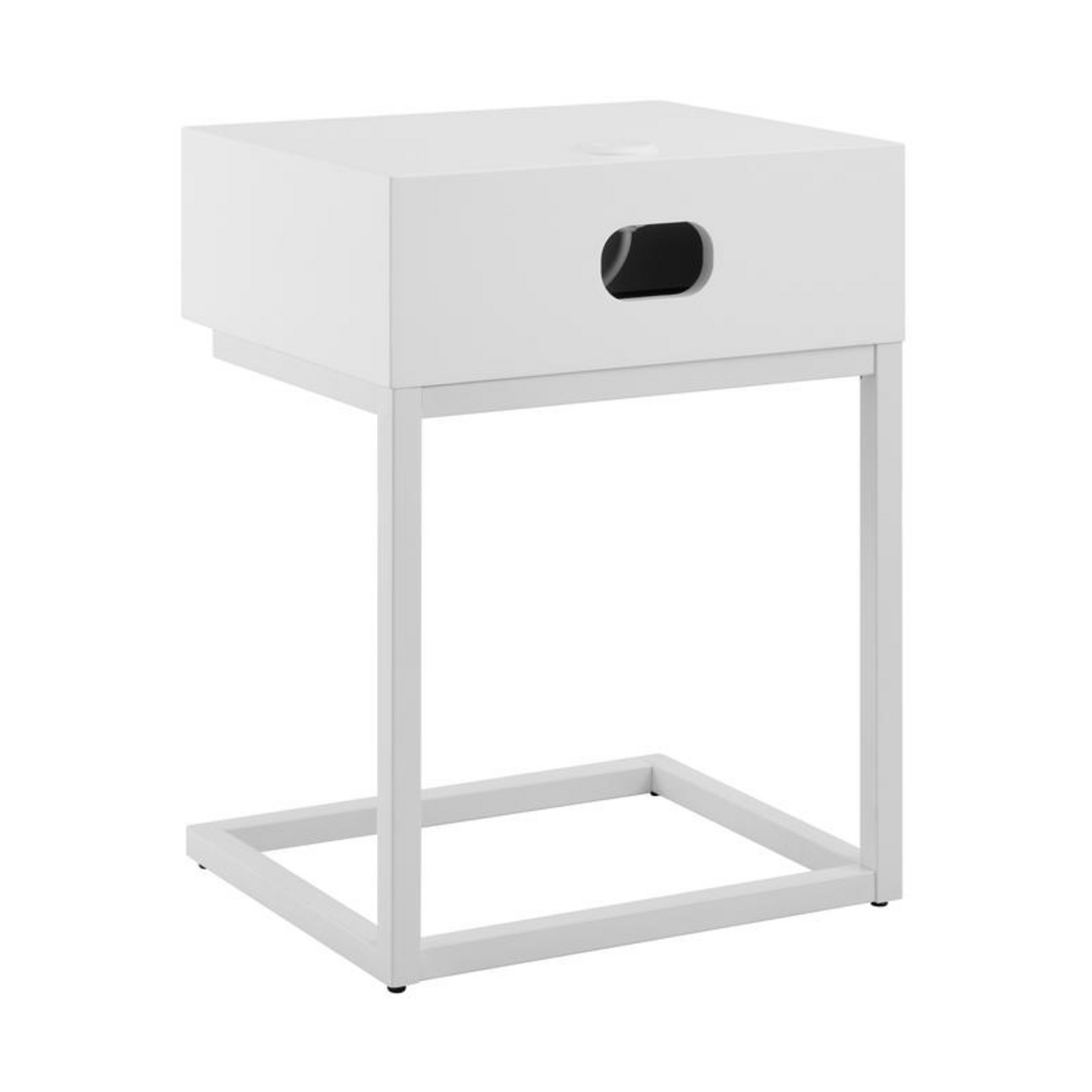 EuroStyle DAEG 18 Side Table WHT/OAK