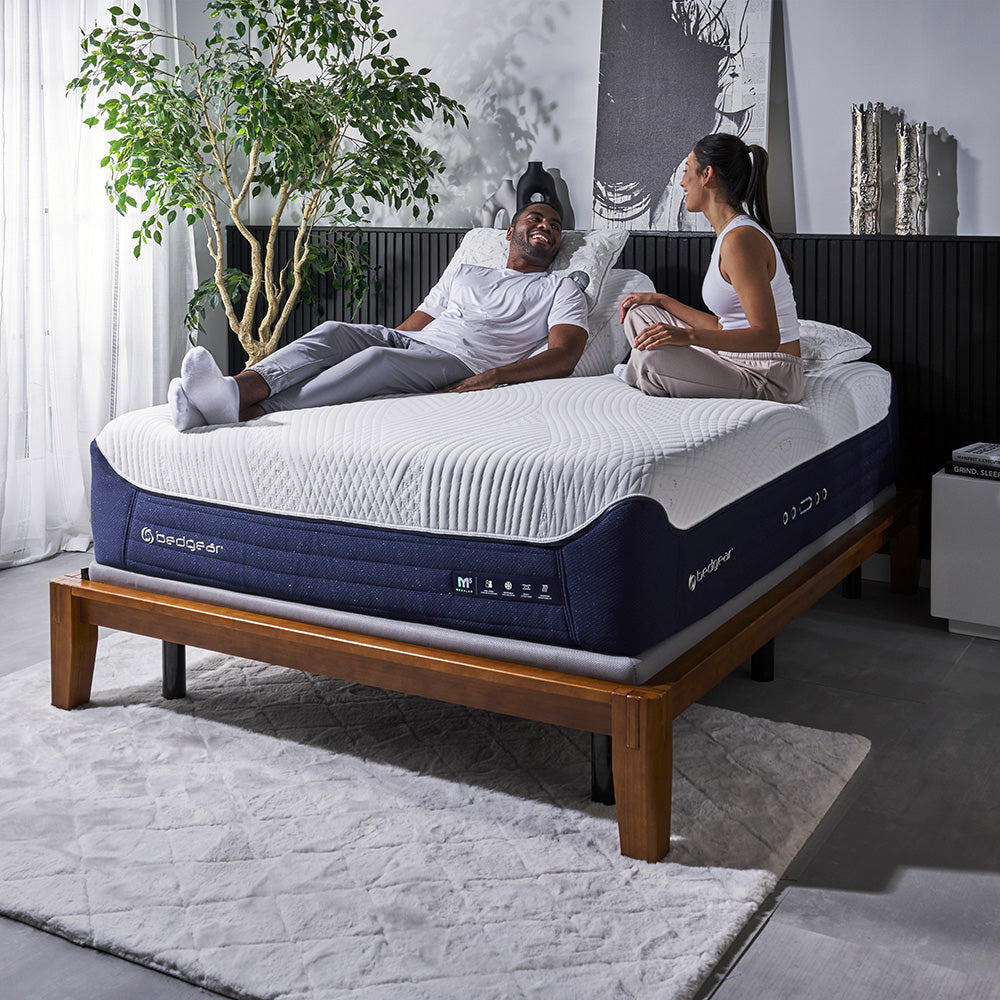 Couple relaxing on the M5 mattress