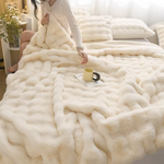 Faux Fur Fleece Ivory 180x200cm