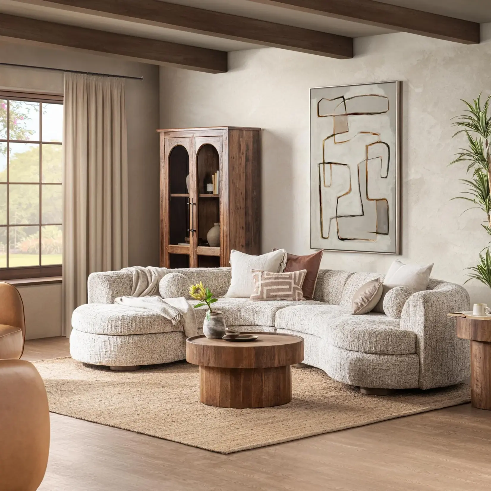 Classic Home Concord 2pc Sectional Frosty Oat