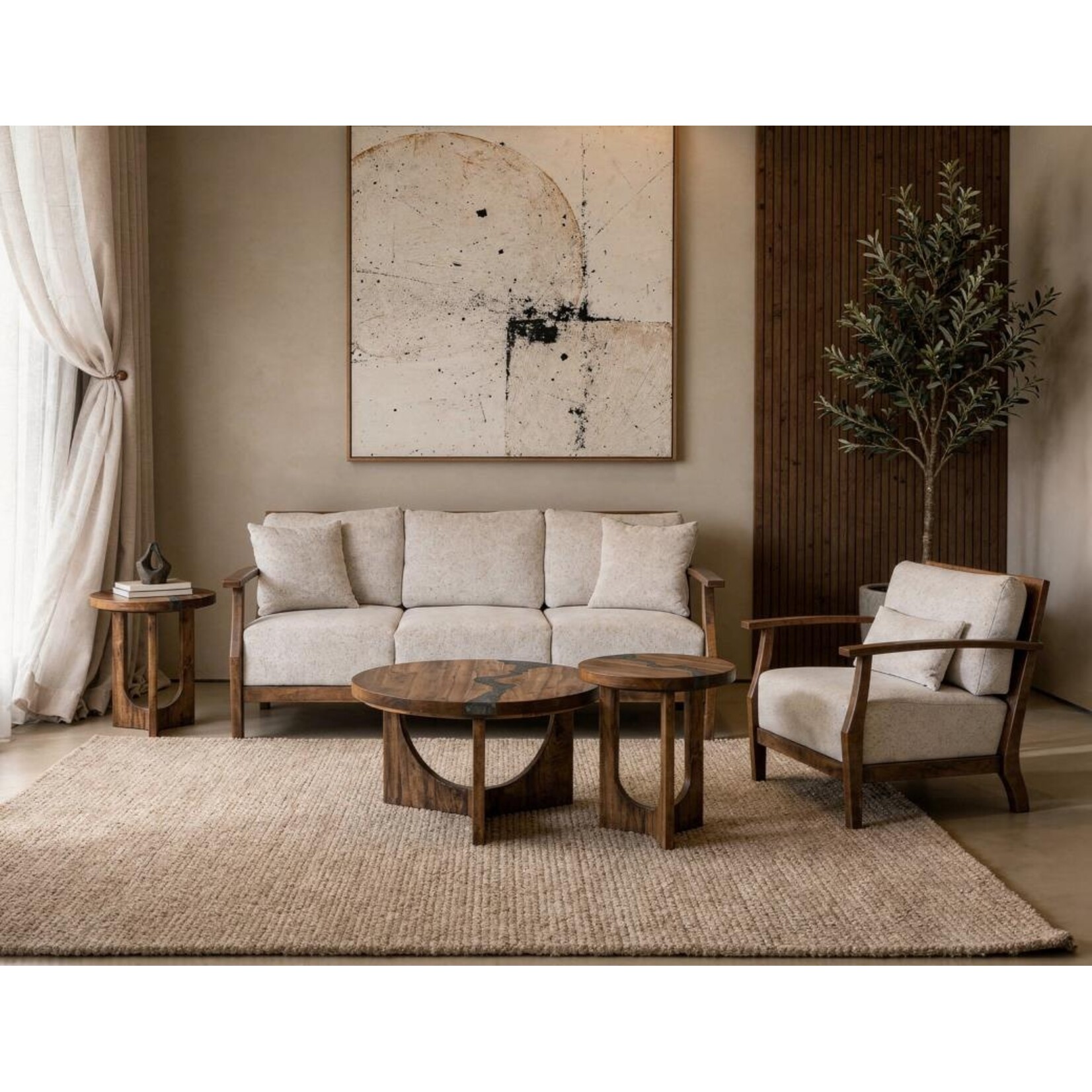 IFD Silver Chairside Table (FW)