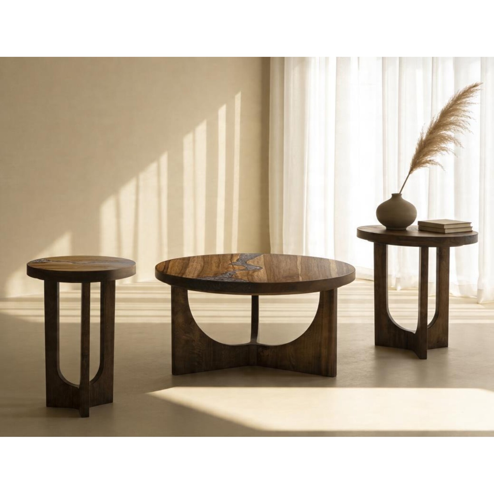 IFD Silver Chairside Table (FW)