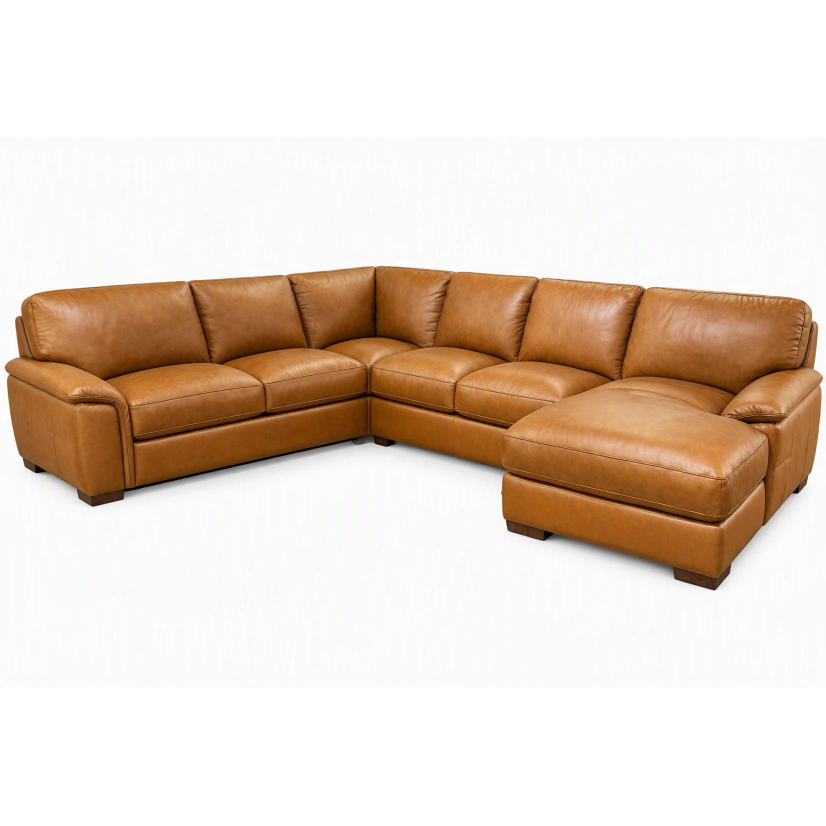 4pc TB34400  Sectional GLH3331 Caramel Leather