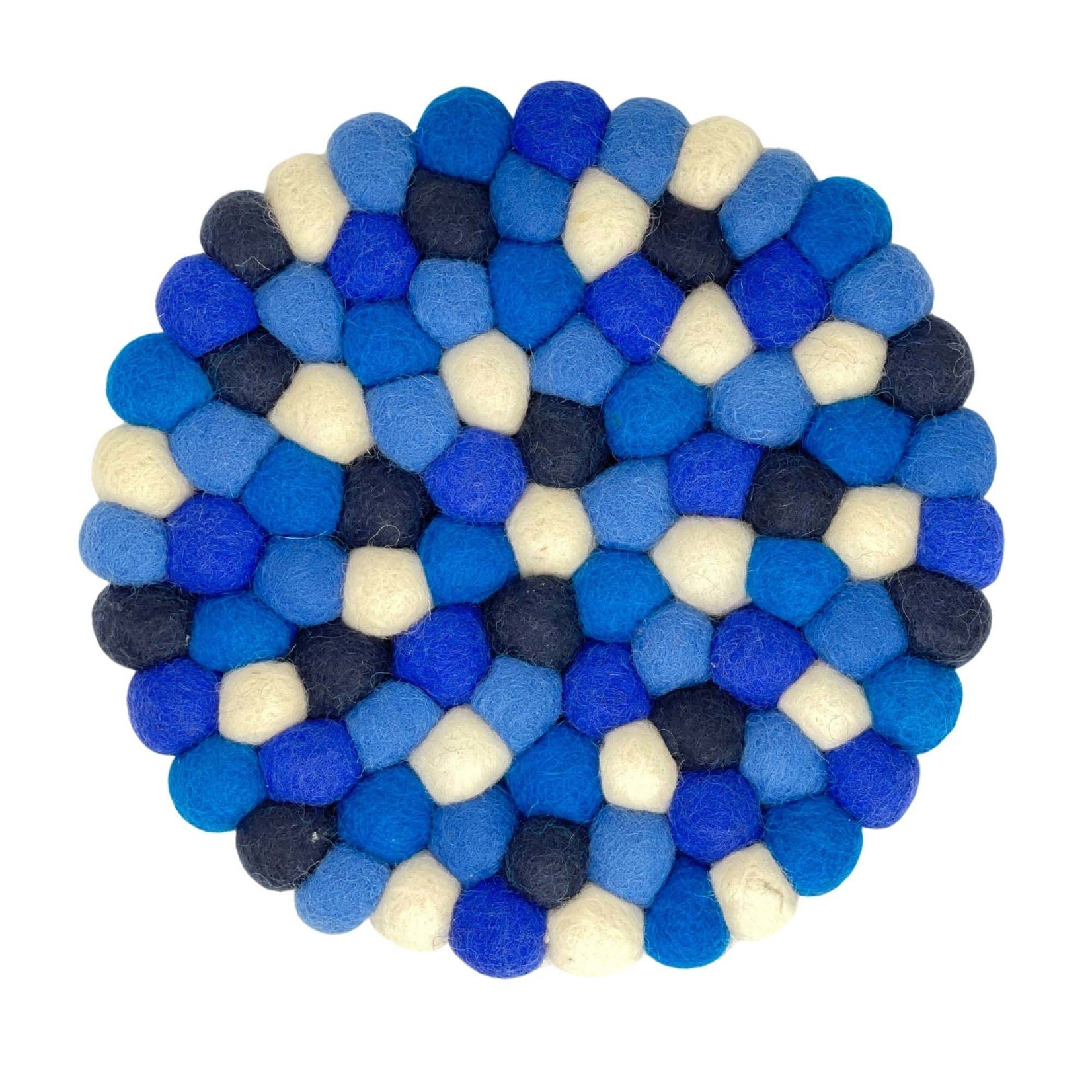 Trivet Felt Ball - Mediterranean Blue