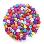 Trivet Felt Ball - Rainbow