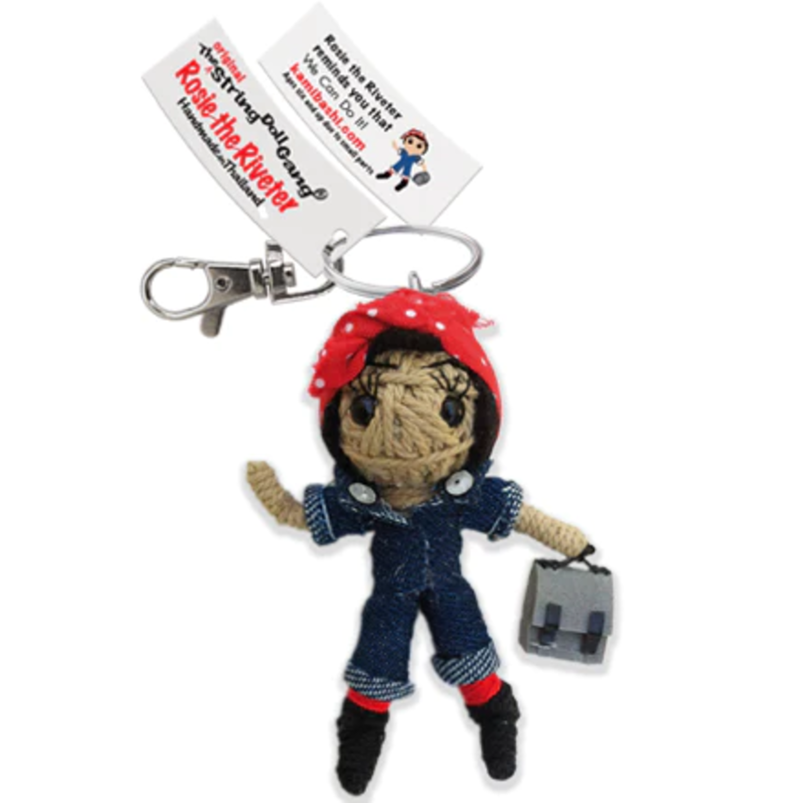 Thailand Rosie the Riveter String Doll Keychain