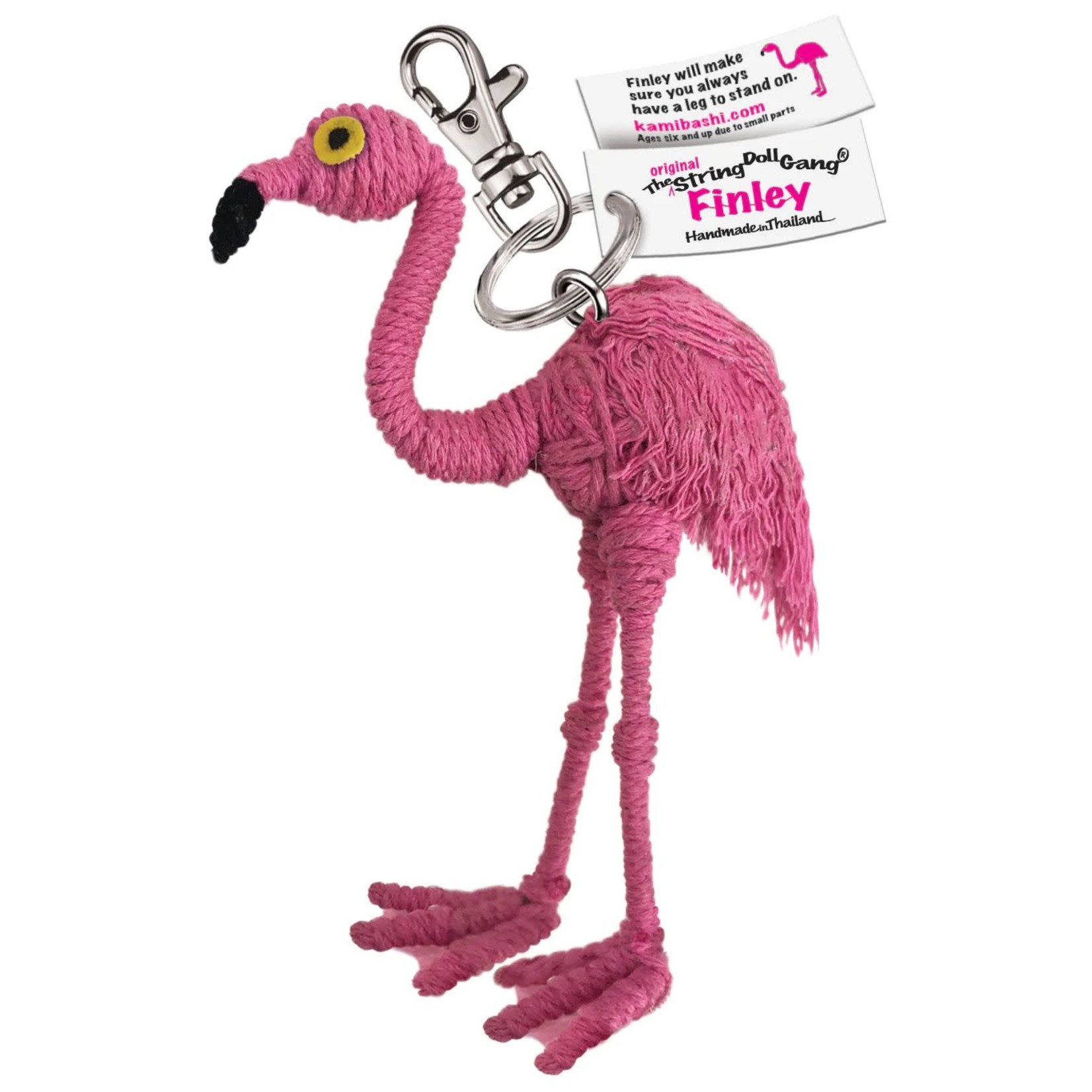 Thailand Finley the Flamingo String Doll Keychain