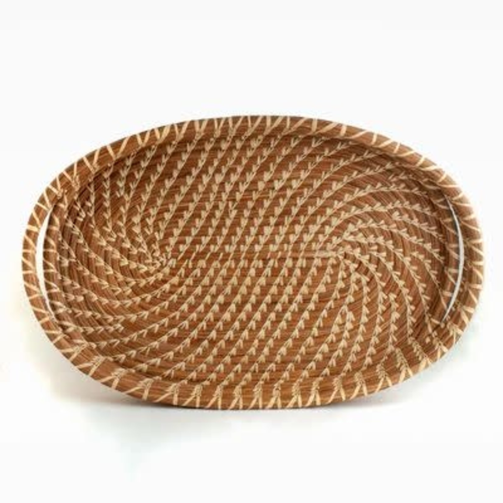 Guatemala Basket Oval Pine Needle Tray