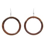 Guatemala Earrings Wood Hoop