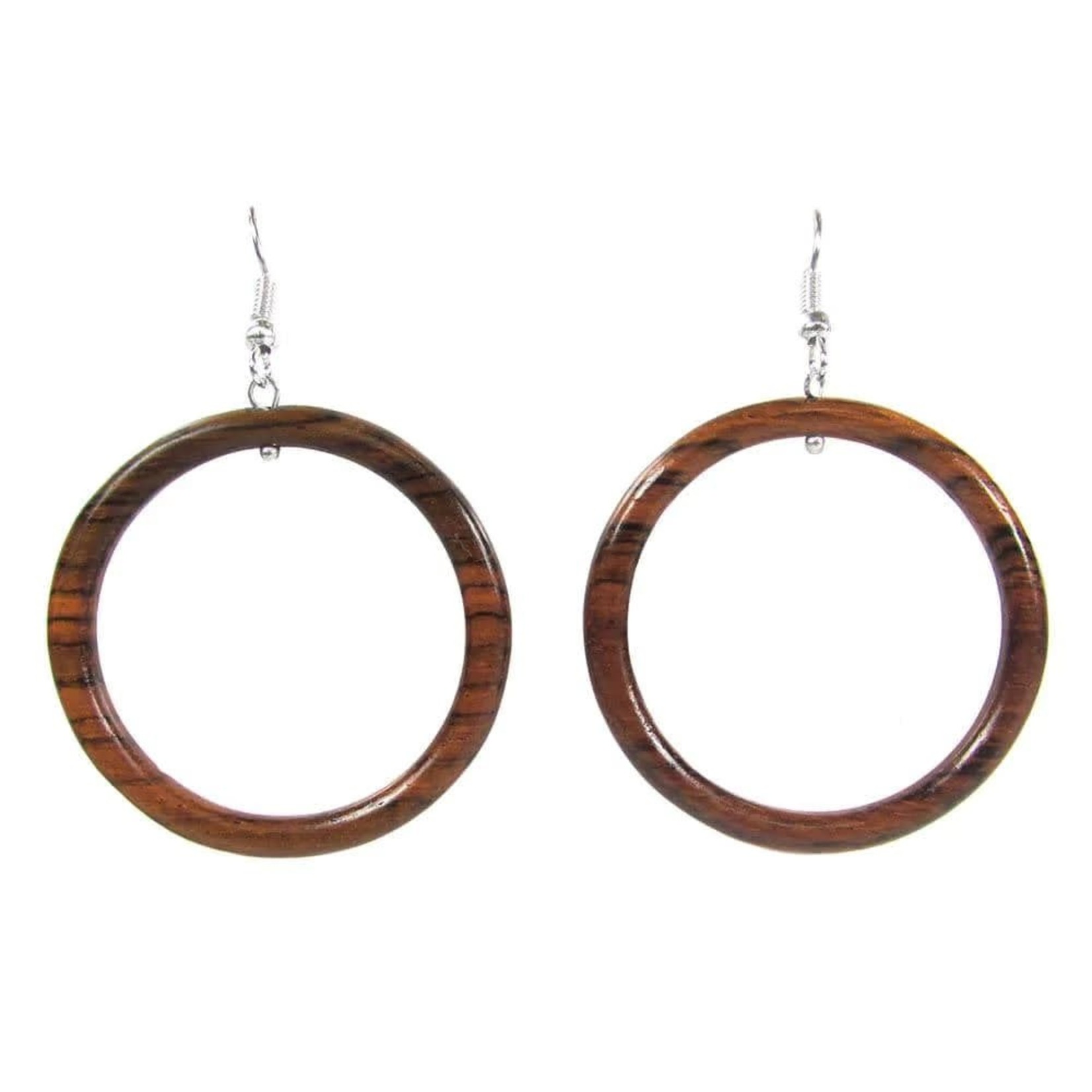 Guatemala Earrings Wood Hoop