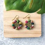 India Earrings Kantha Sunflower