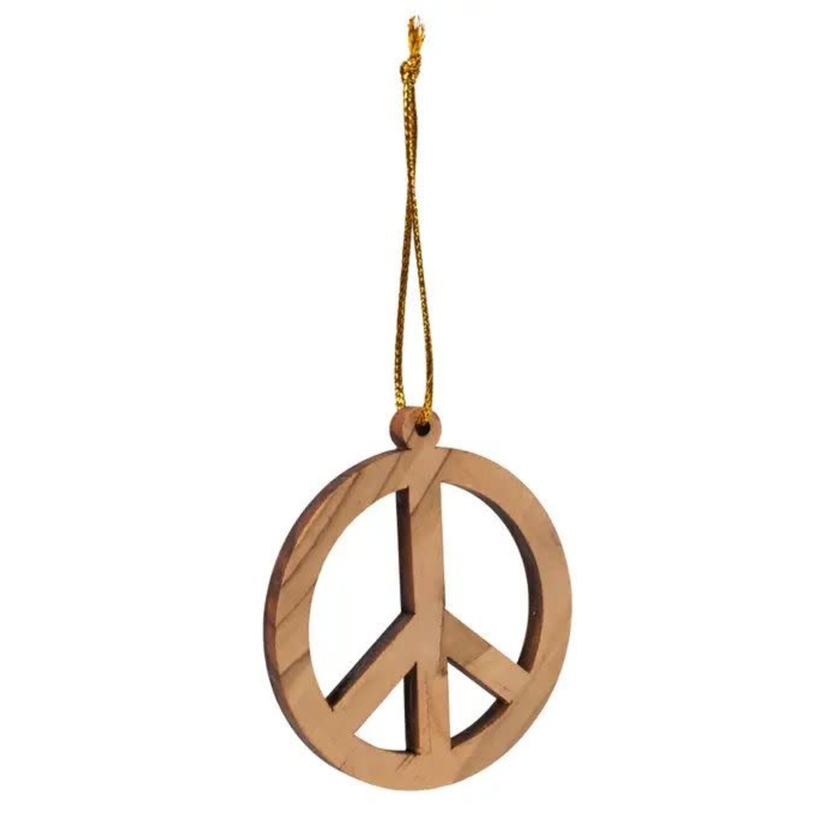West Bank Ornament Peace Sign M/5 Olive Wood 2.5D