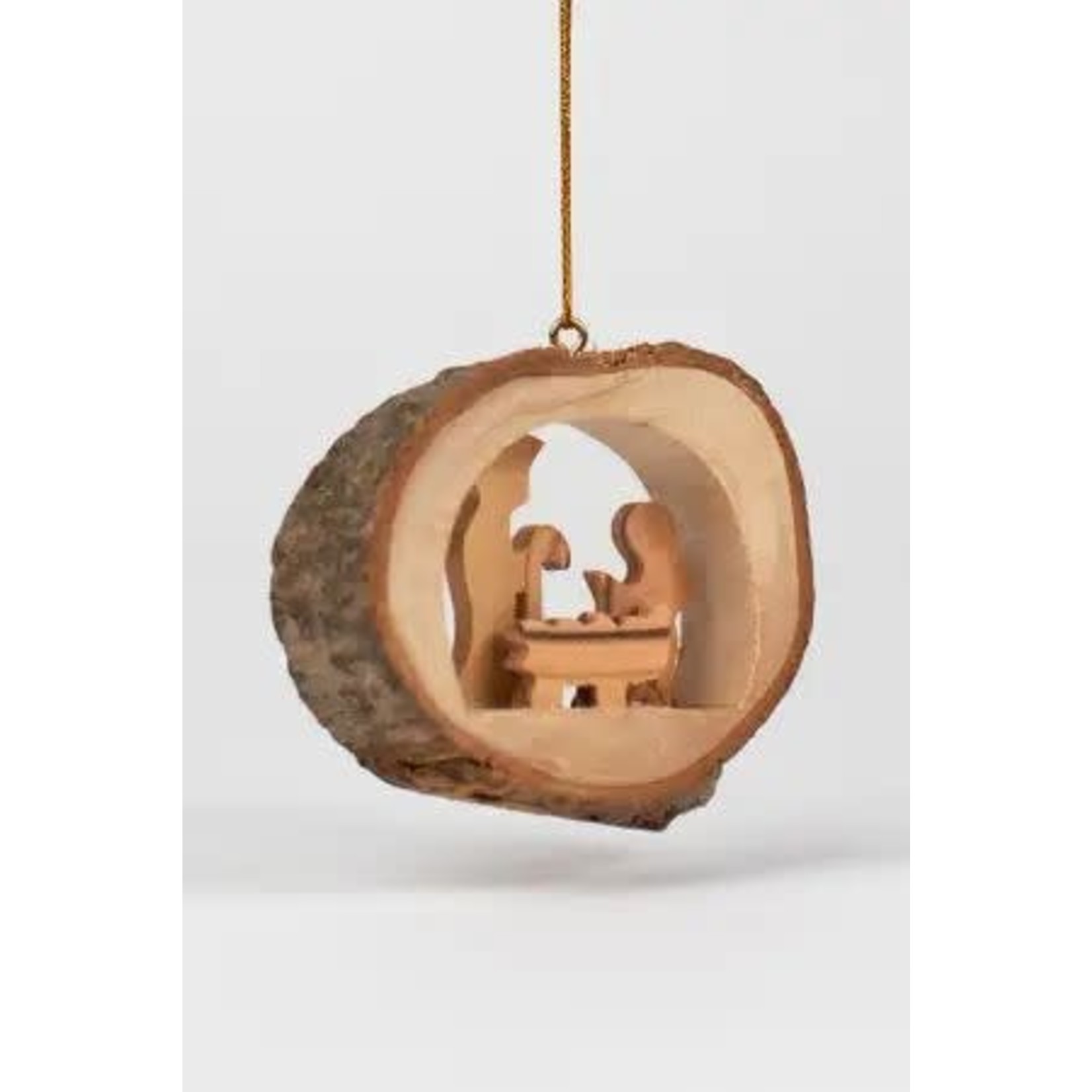 West Bank Ornament Nativity In Hollow Branch M/2 W