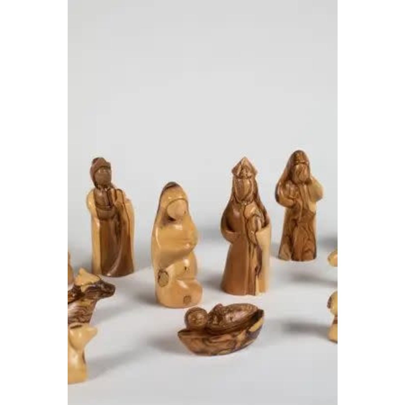 West Bank Nativity W/Animals S/12 Stylized Olive W