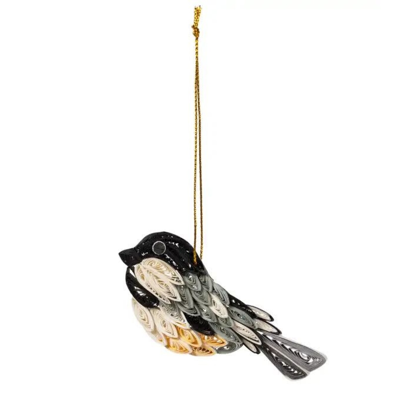 Vietnam Ornament Chickadee M/3 Quilled Paper 3.5