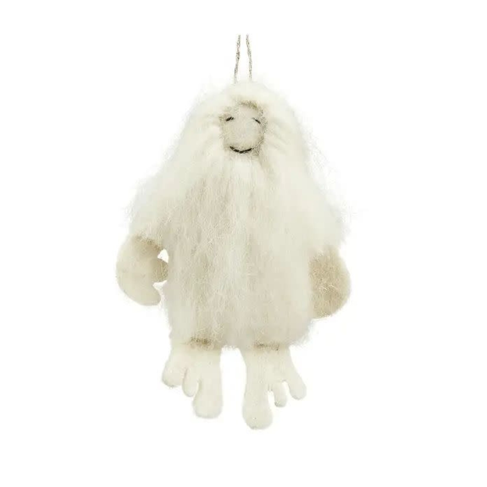 Nepal Ornament Yeti M/5 Cttn/Felt 4H White