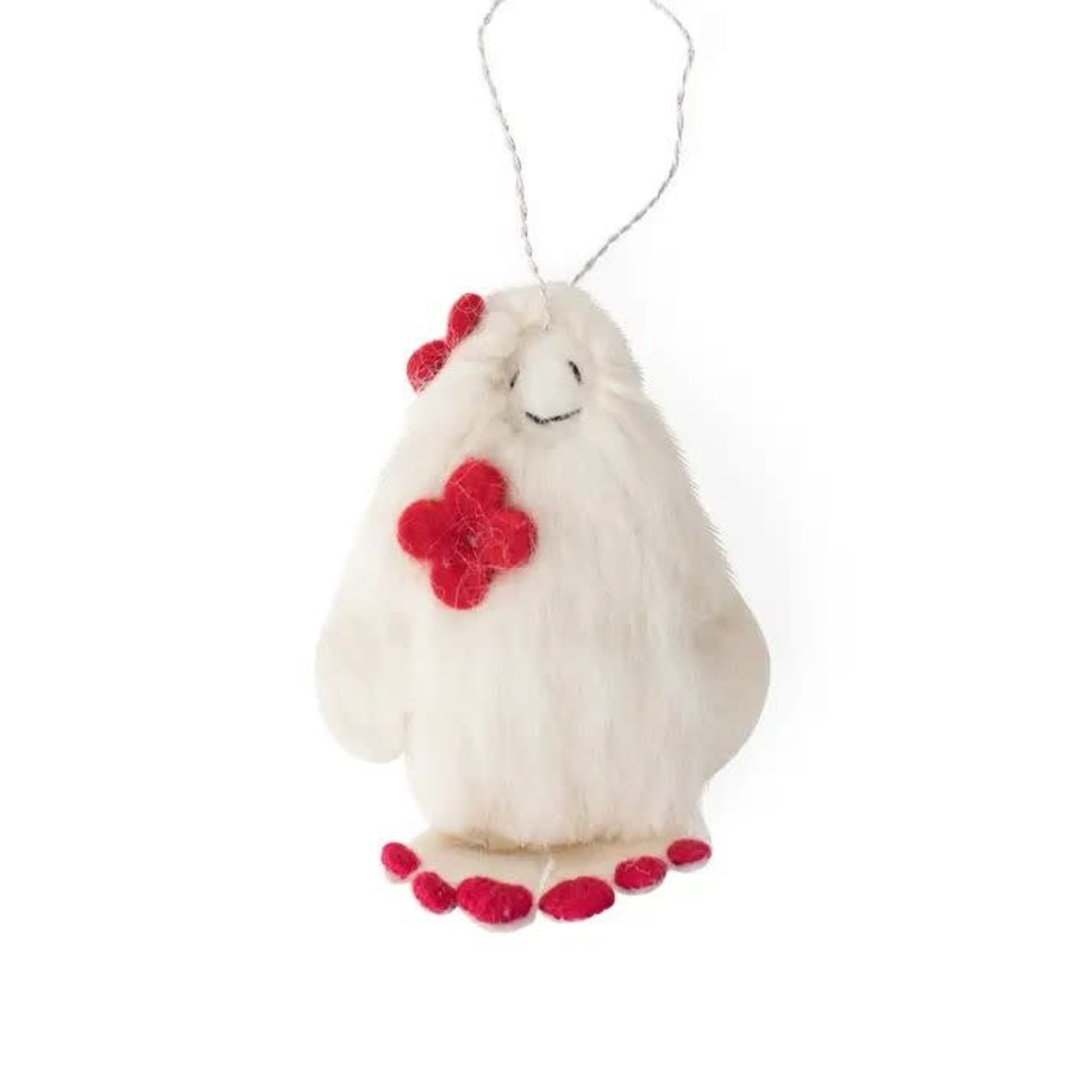 Nepal Ornament Lady Yeti M/5 Felt/Cotton 4H Wh