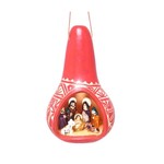 Peru Ornament Nativity In Gourd Red