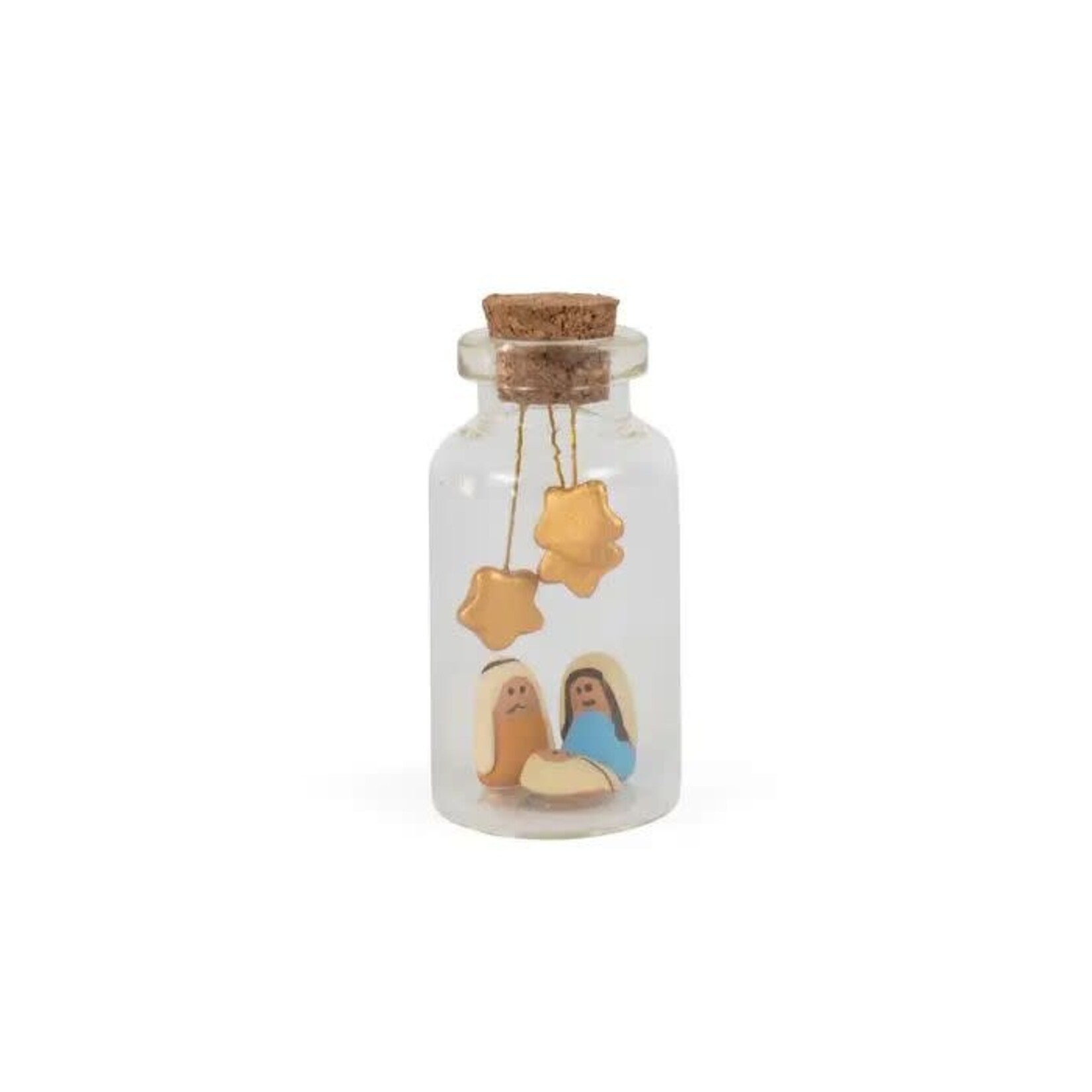 Peru Nativity In Bottle M/3 Glass/Cork 2H Bro