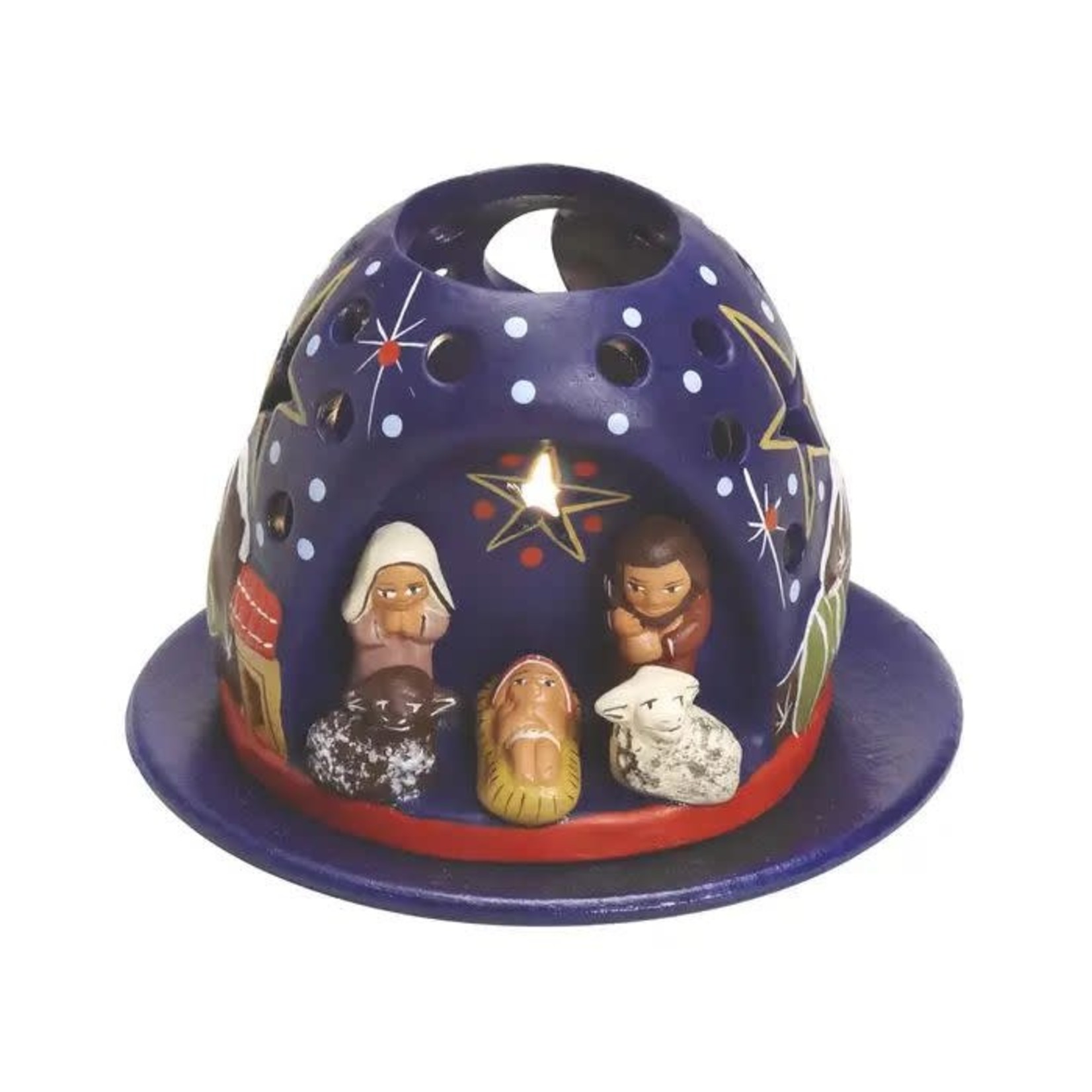 Peru Nativity Mountain F/T-Light Cer 3H