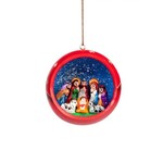 Peru Ornament Nativity Retablo Round Gourd