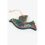 El Salvador Ornament Painted Flowers Dove