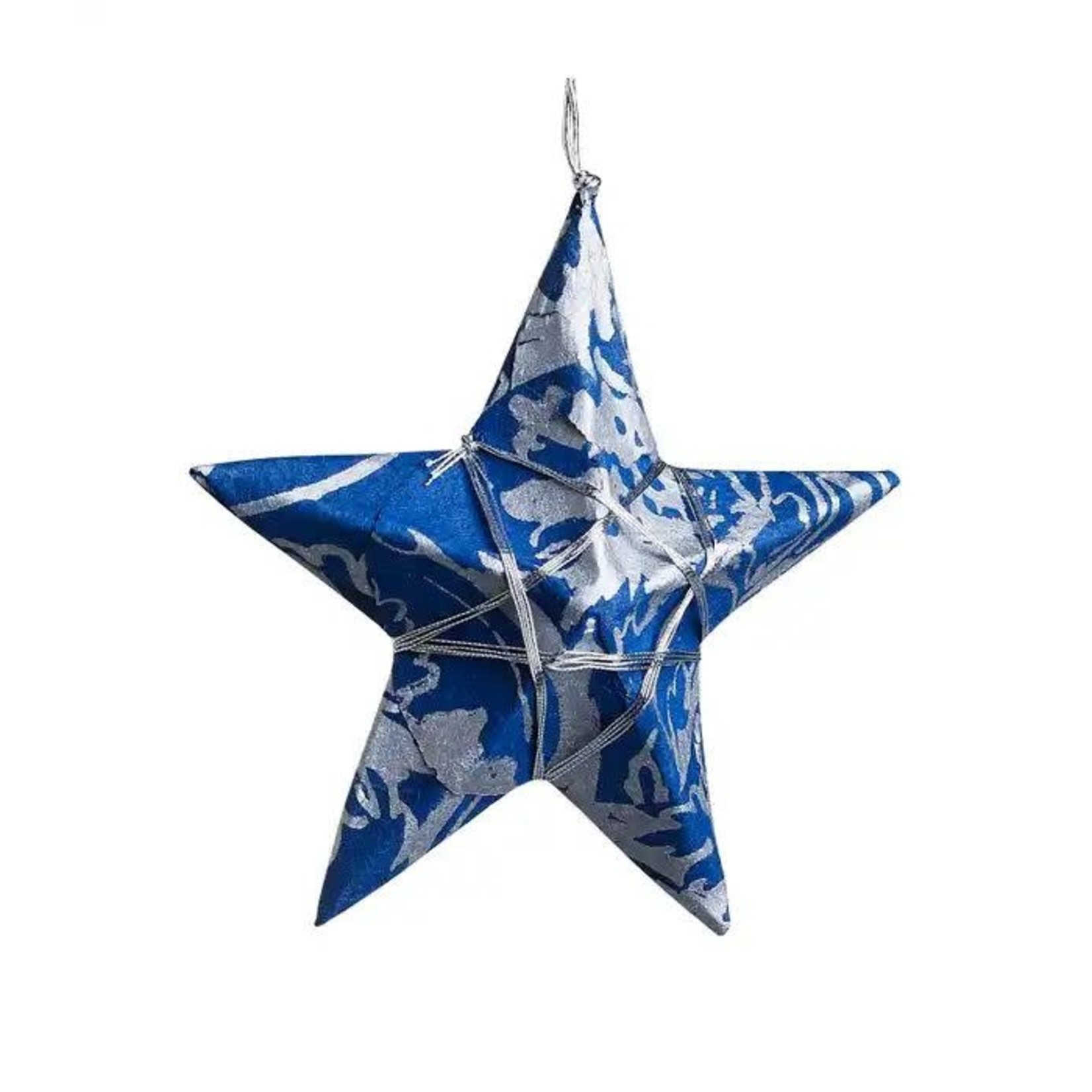 Bangladesh Ornament Star M/10 Ppr 3D Blu/Silv