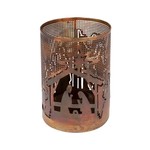 India Nativity Candleholder Metal 4Dx6H Rust