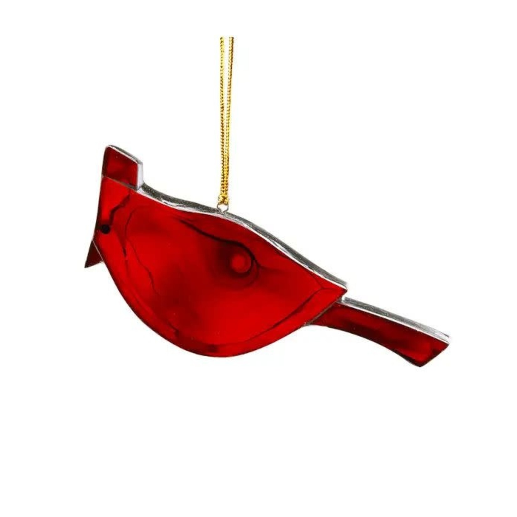 Indonesia Ornament Cardinal Mosaic Mdf/Glss Red