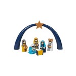 Indonesia Nativity Blue Set with Arch