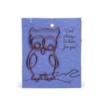 Kenya Bookmark Owl on Blue Card