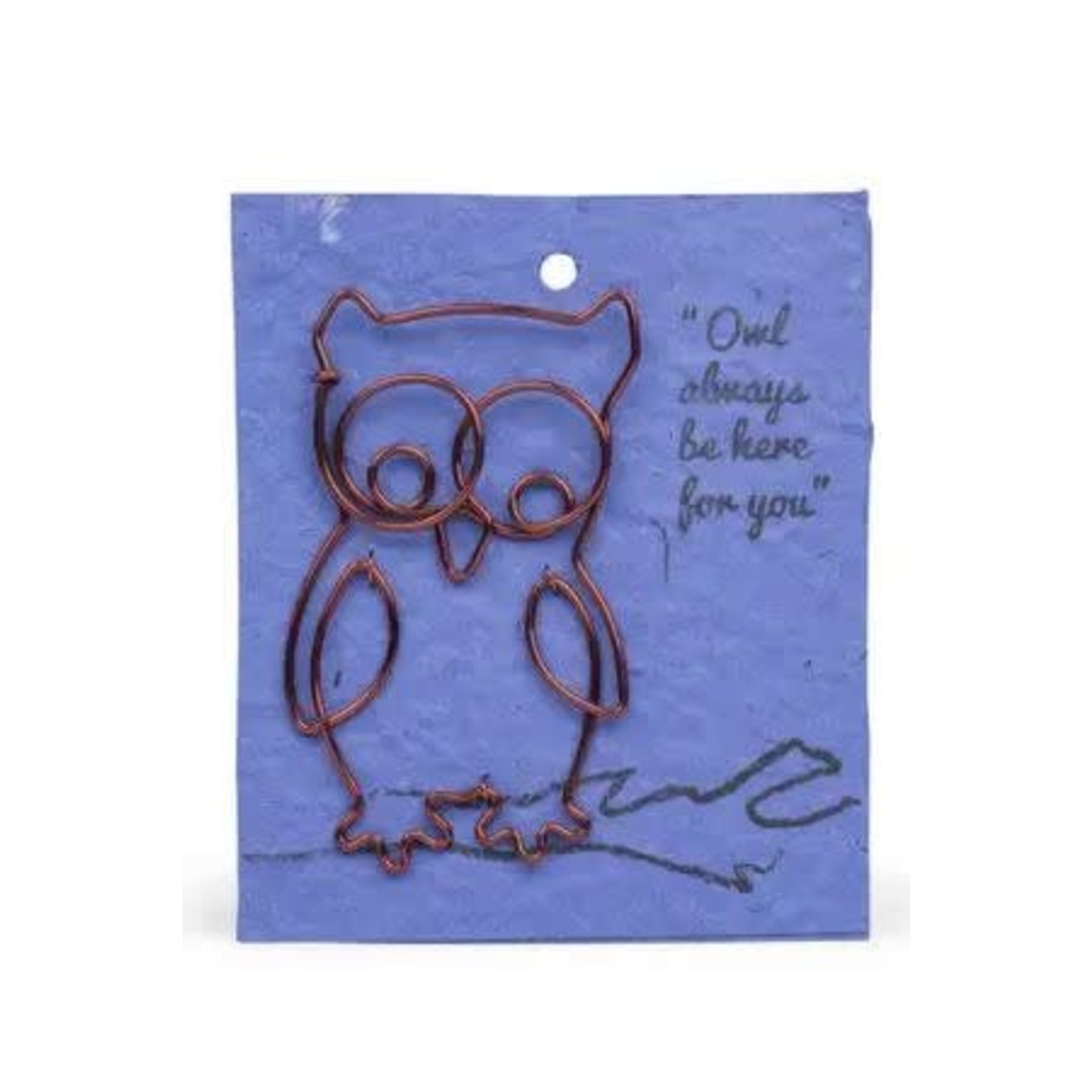 Kenya Bookmark Owl/Card M/3 Copper 4H Blue