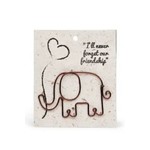 Kenya Bookmark Elephant on White Card
