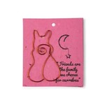 Kenya Bookmark Cat on Pink Card