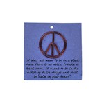 Kenya Bookmark Peace Sign on Blue Card